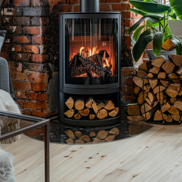 Cvartale sticlă securizată protecție sub sobă Nor abstract de solide