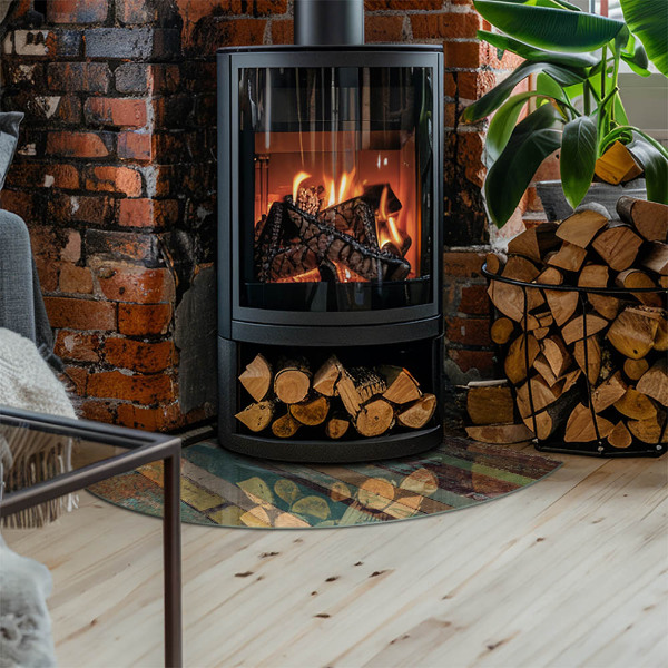 Cvartale sticlă securizată protecție sub sobă Plăci în diferite nuanțe