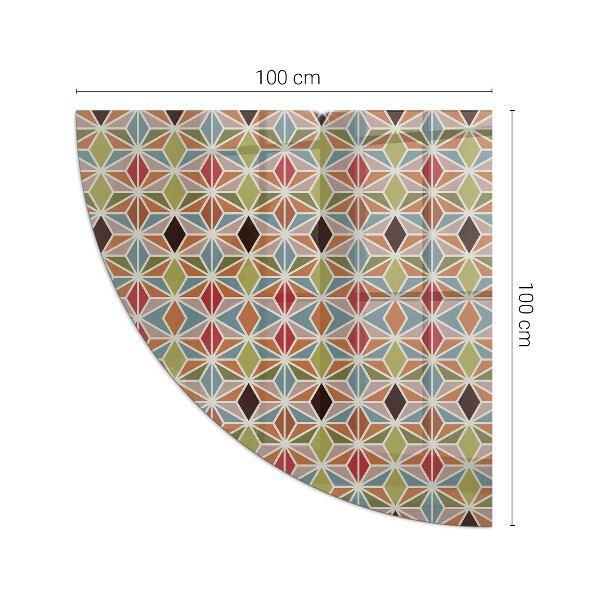 Cvartale sticlă securizată protecție sub sobă Modele poligonale într-o grilă