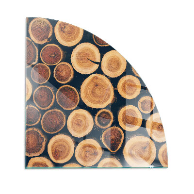 Cvartale sticlă sub șemineu Cutie cu lemn tăiat