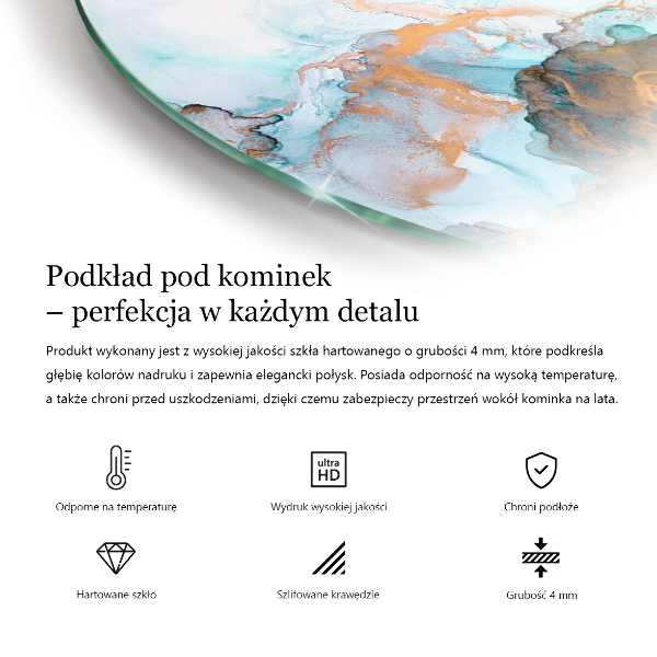 Cvartale protecție sub sobă Model fluid abstract