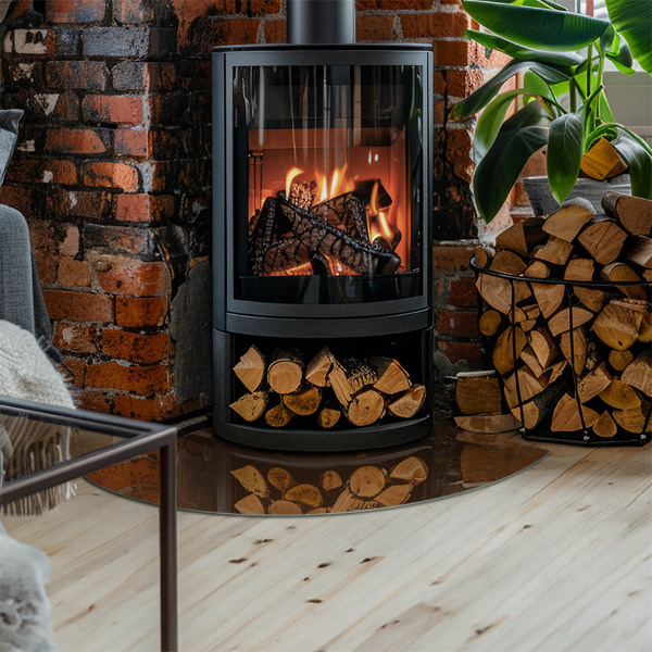 Cvartale protecție sub sobă Culoare Maro