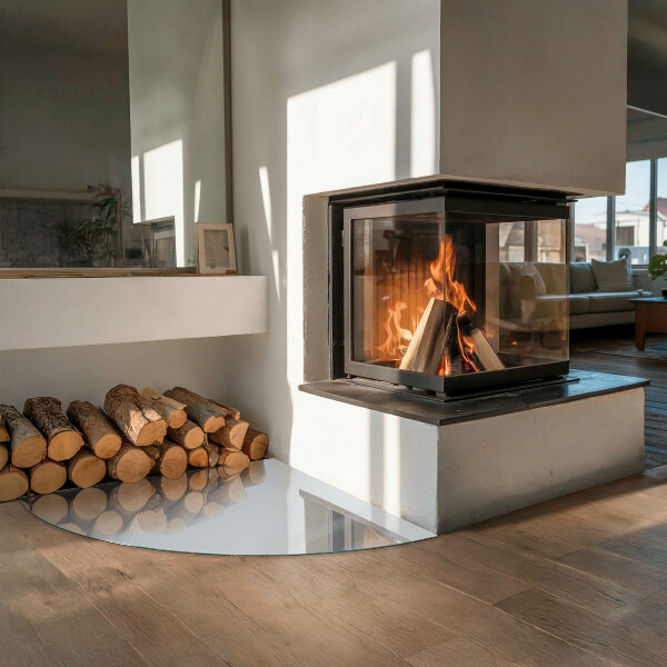 Cvartale protecție sub sobă Culoare Gri