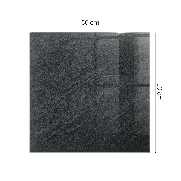 Pătrată sticlă sub șemineu Textură de piatră naturală