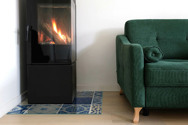 Pătrată sticlă securizată protecție sub sobă Modele de plăci ceramice