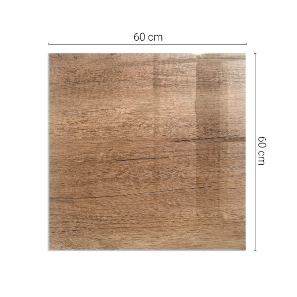 Pătrată sticlă sub șemineu Model natural din lemn