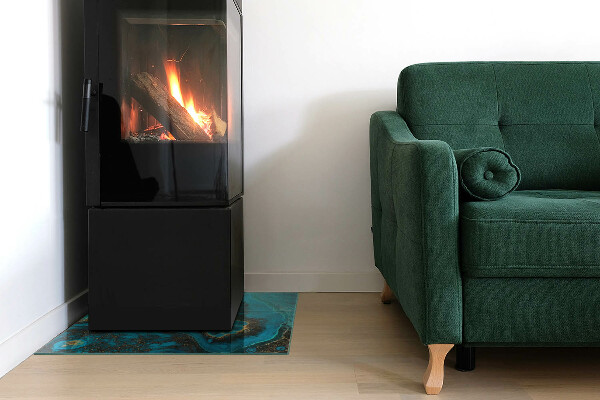 Pătrată protecție sub sobă Model organic abstract