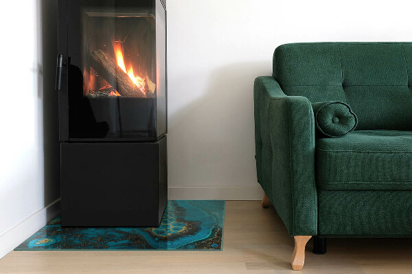 Pătrată protecție sub sobă Model organic abstract