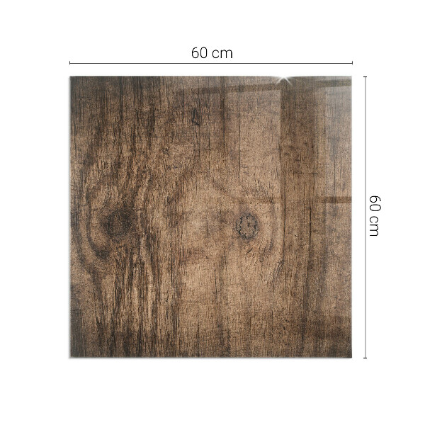 Pătrată protecție sub sobă Model natural din lemn