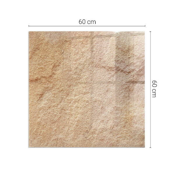 Pătrată sticlă sub șemineu Textură de piatră naturală