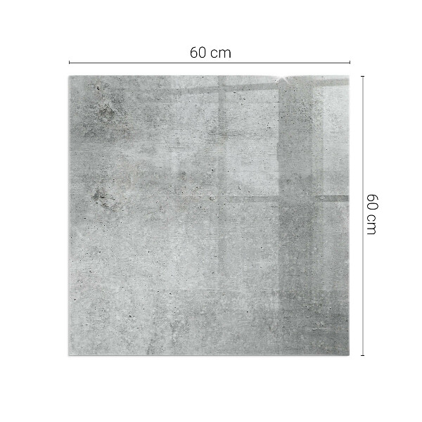 Pătrată sticlă sub șemineu Textură de beton brut