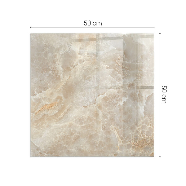 Pătrată sticlă sub șemineu Model de piatră naturală