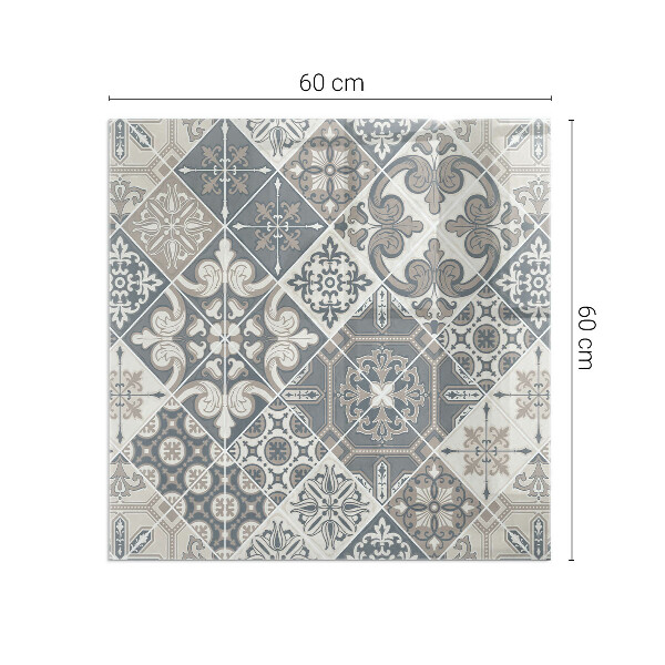 Pătrată sticlă sub șemineu Model decorativ de mozaic