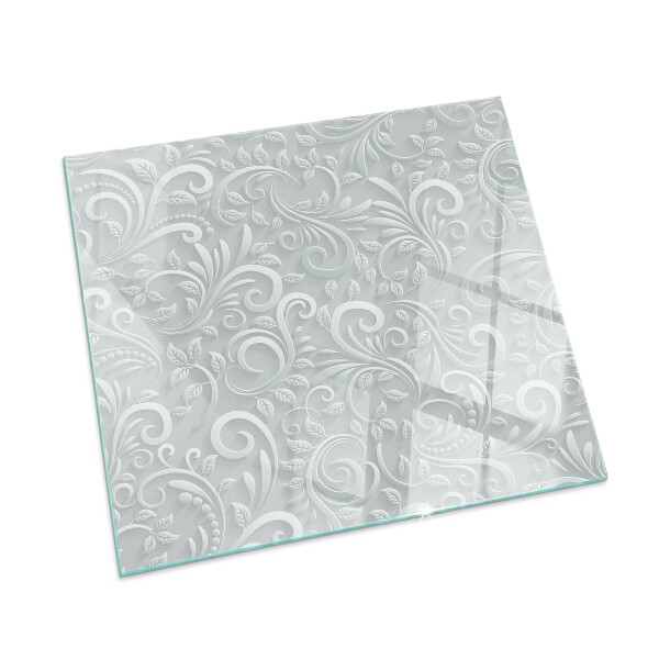 Pătrată sticlă securizată protecție sub sobă Model elegant de plante