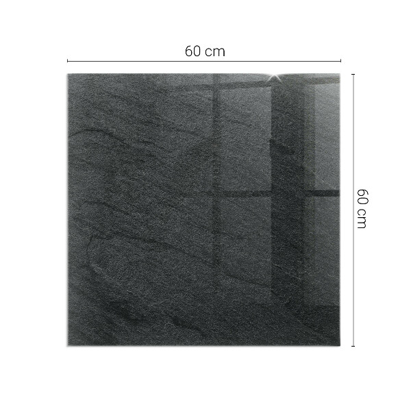 Pătrată sticlă sub șemineu Textura suprafeței pietrei