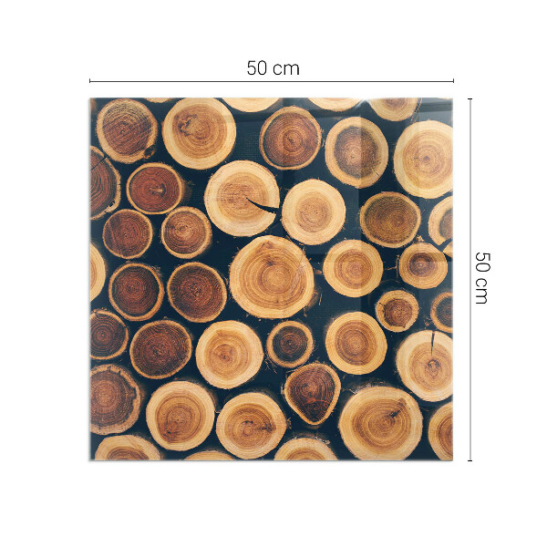 Pătrată sticlă sub șemineu Cutie cu lemn tăiat