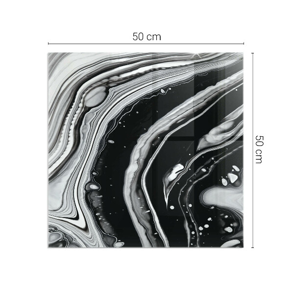 Pătrată protecție sub sobă Valuri și linii abstracte