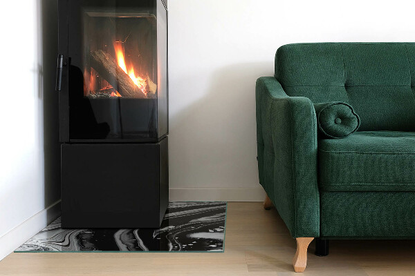 Pătrată protecție sub sobă Valuri și linii abstracte