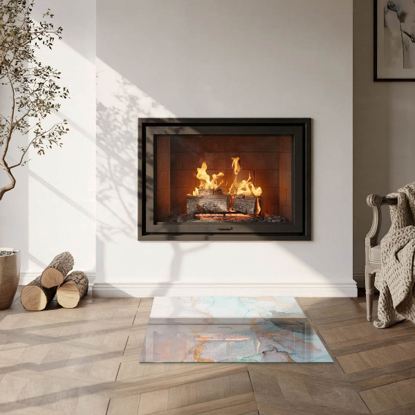 Pătrată protecție sub sobă Model fluid abstract