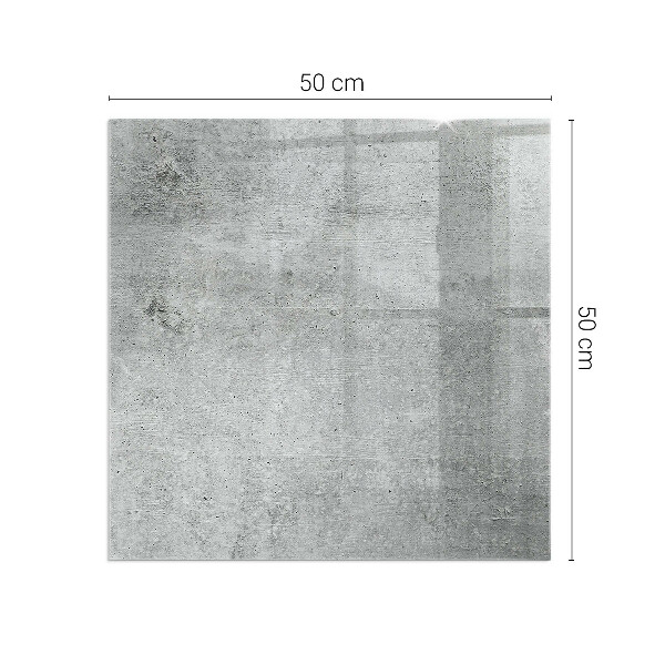 Pătrată sticlă securizată protecție sub sobă Textură de beton brut