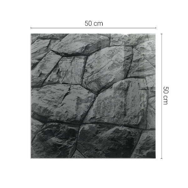 Pătrată sticlă securizată protecție sub sobă Model de piatră naturală