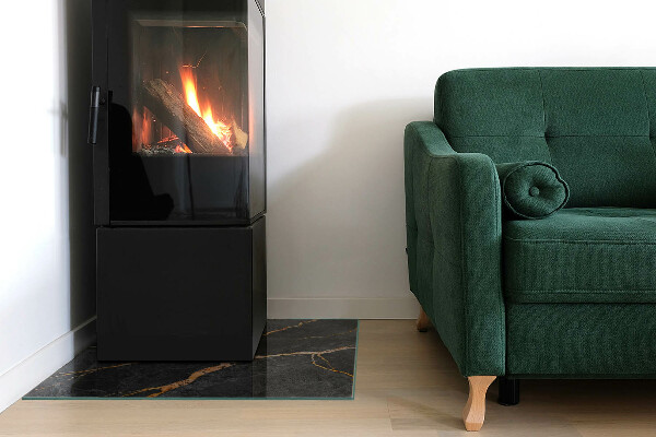 Pătrată protecție sub sobă Marmură elegantă cu vene