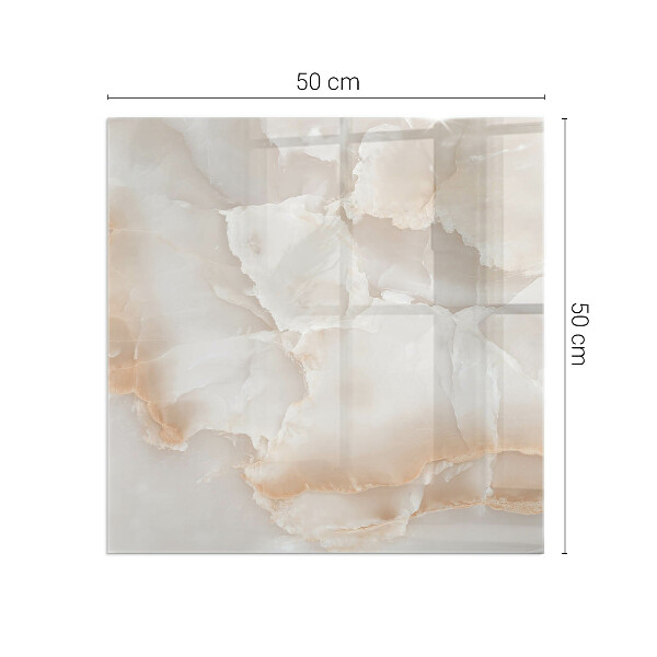 Pătrată sticlă sub șemineu Model de piatră naturală