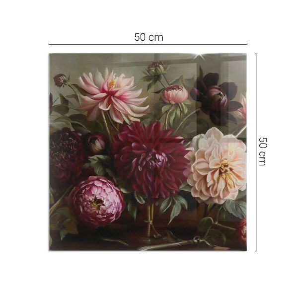 Pătrată protecție sub sobă Buchet de flori în detaliu