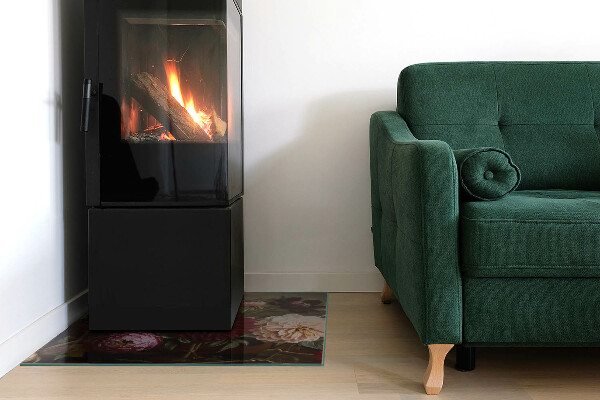 Pătrată protecție sub sobă Buchet de flori în detaliu