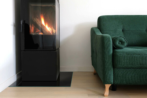 Pătrată protecție sub sobă Culoare Negru