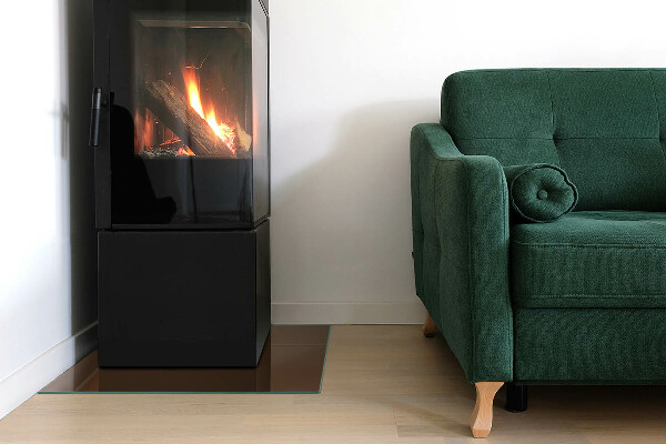 Pătrată protecție sub sobă Culoare Maro