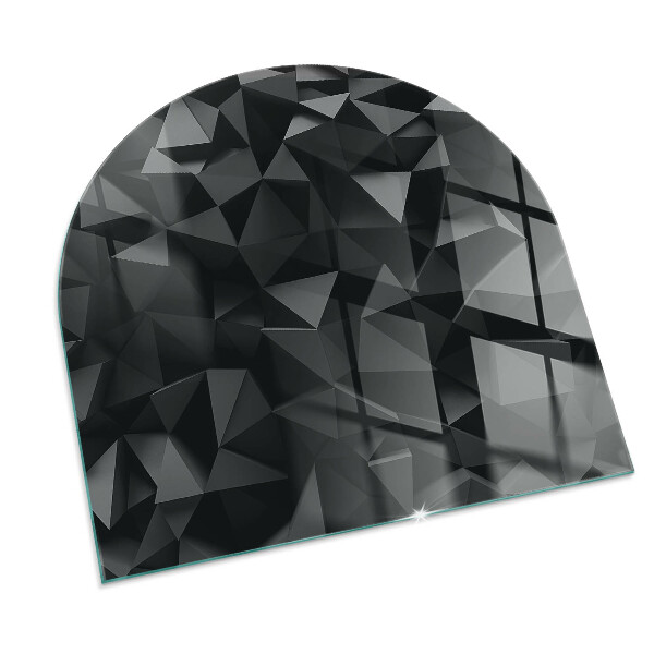 Semiovală sticlă sub șemineu Geometrie tridimensională