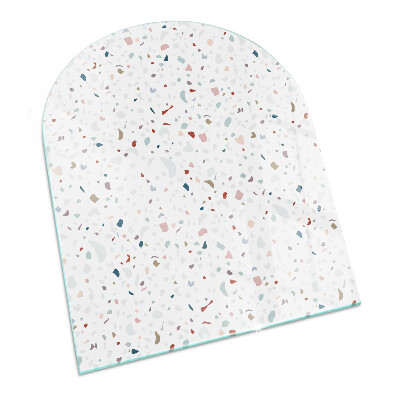 Semiovală placă de sticlă pentru șemineu Model cu forme mici