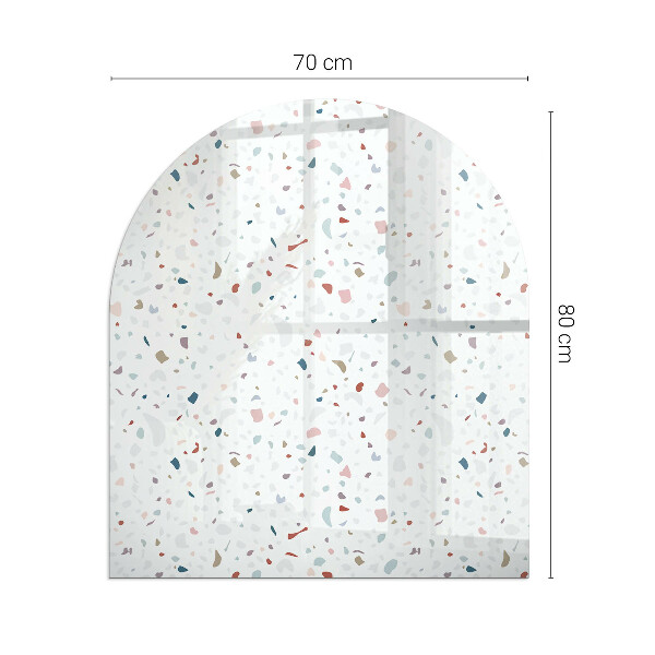 Semiovală placă de sticlă pentru șemineu Model cu forme mici