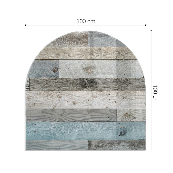 Semiovală sticlă sub șemineu Plăci în diferite nuanțe