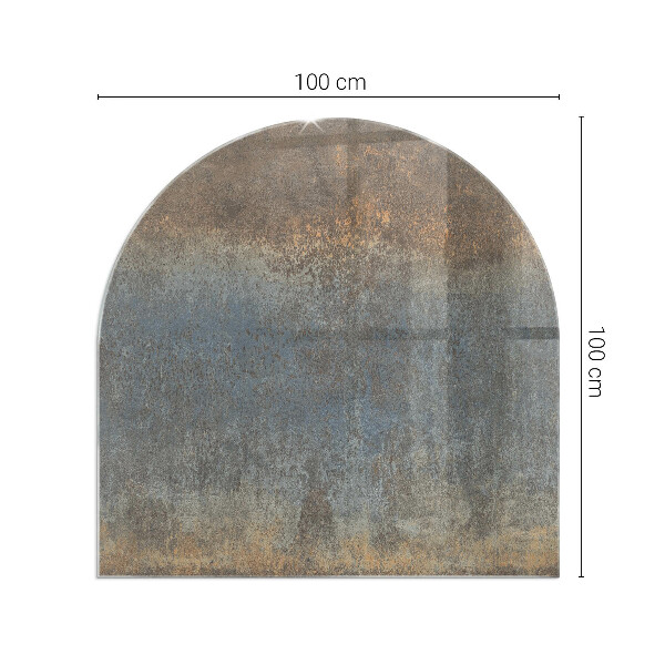 Semiovală sticlă securizată de protecție sub sobă Model de textură abstractă