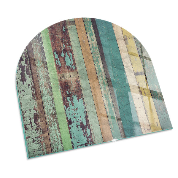 Semiovală sticlă securizată de protecție sub sobă Plăci în diferite nuanțe