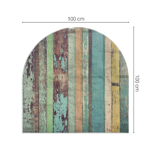 Semiovală sticlă securizată de protecție sub sobă Plăci în diferite nuanțe