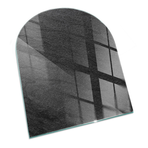 Semiovală placă de sticlă pentru șemineu Textura suprafeței pietrei