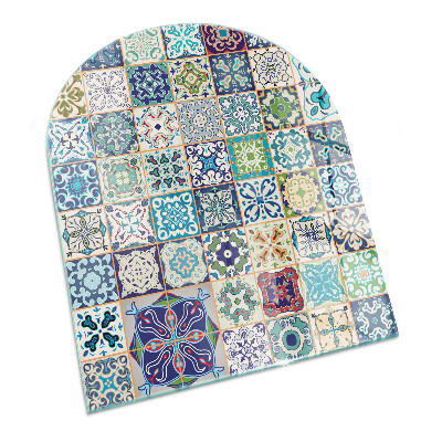 Semiovală sticlă sub șemineu Modele de mozaic pe plăci