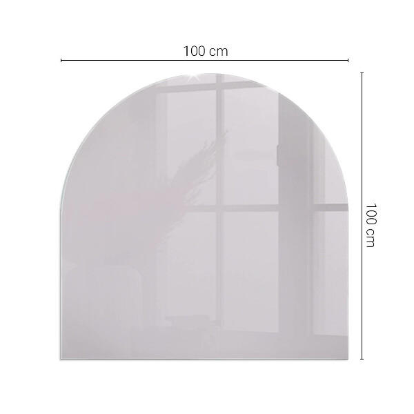 Semiovală sticlă sub șemineu Culoare violet deschis