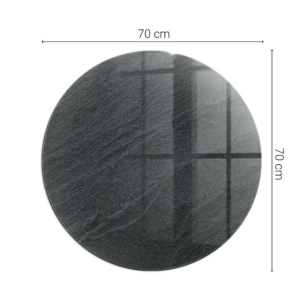 Rotundă placă de sticlă pentru șemineu Textură de piatră naturală