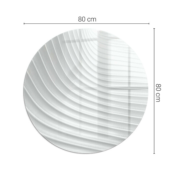 Rotundă placă de sticlă pentru șemineu Valuri de linii delicate