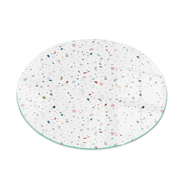 Rotundă placă de sticlă pentru șemineu Model cu forme mici