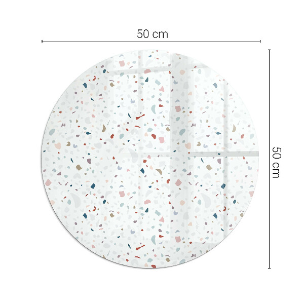 Rotundă placă de sticlă pentru șemineu Model cu forme mici