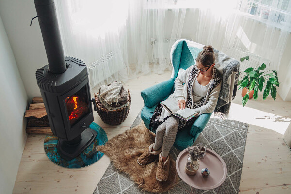 Rotundă sticlă sub șemineu Model organic abstract