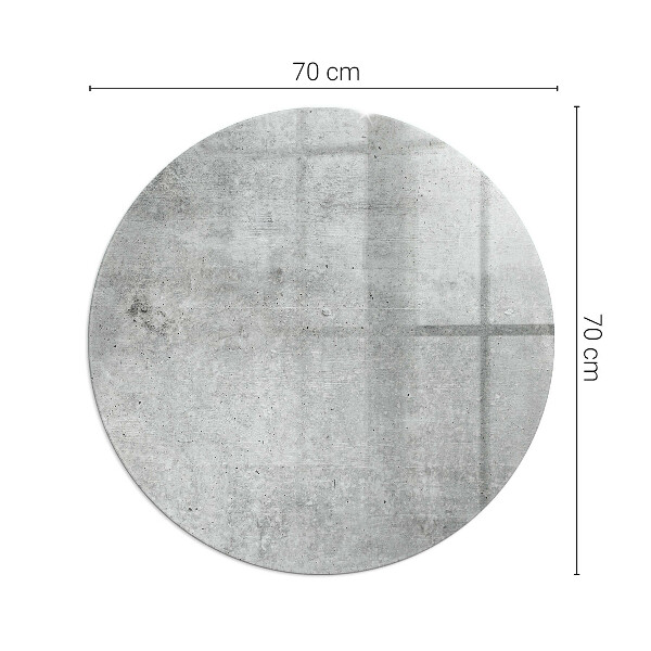 Rotundă placă de sticlă pentru șemineu Textură de beton brut
