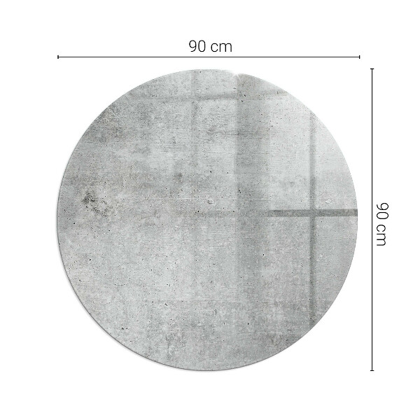 Rotundă placă de sticlă pentru șemineu Textură de beton brut