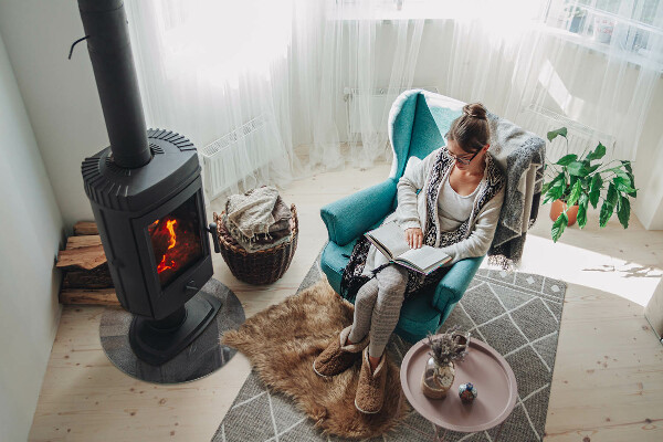 Rotundă sticlă securizată de protecție sub sobă Textură brută a suprafeței