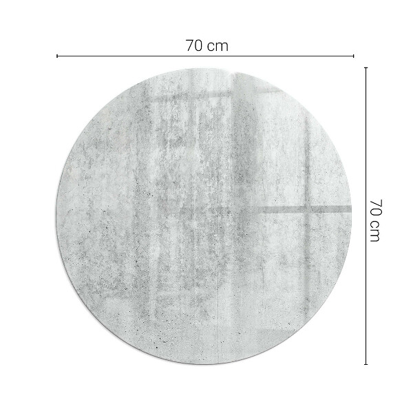 Rotundă sticlă sub șemineu Textură de beton brut